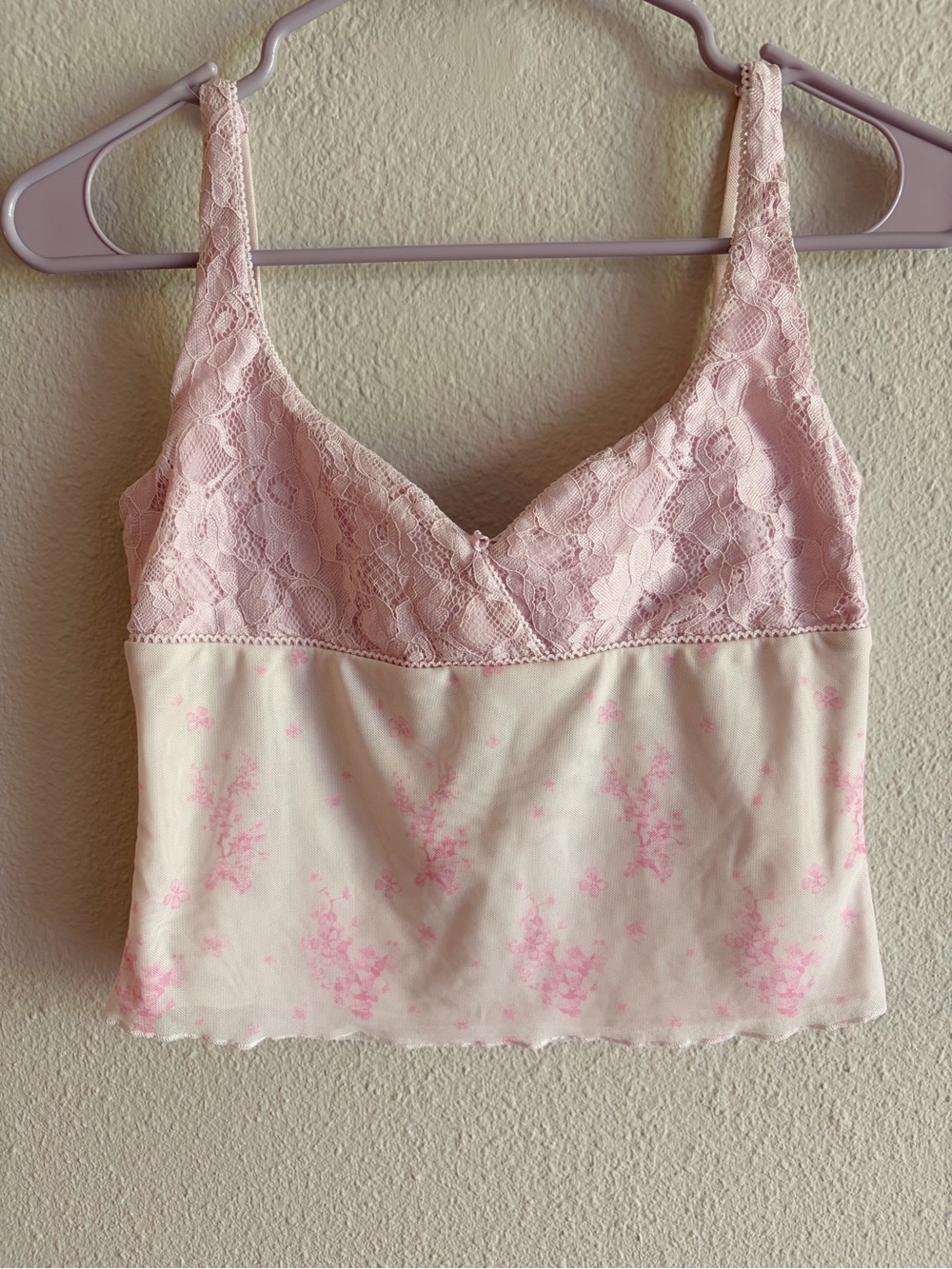 Princess Polly Pink Lace Bodice Floral Camisole